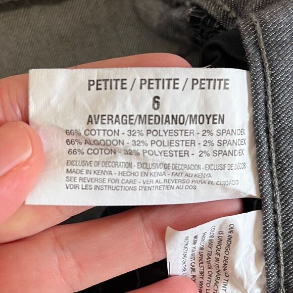 Gloria Vanderbilt Women Amanda Classic Jeans 6P Tapered Slim Gray Rinse Mid Rise - Picture 6 of 7